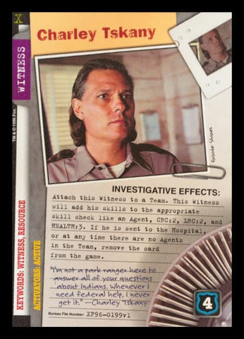 X-Files CCG | Charley Tskany XF96-0199v1  | The Nerd Merchant