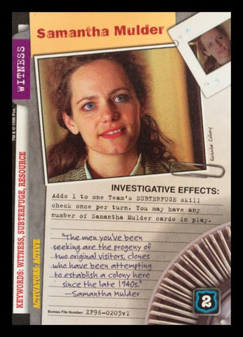 X-Files CCG | Samantha Mulder XF96-0203v1  | The Nerd Merchant