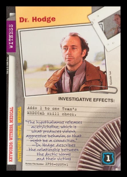 X-Files CCG | Dr. Hodge XF96-0205v1  | The Nerd Merchant