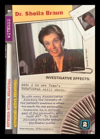 X-Files CCG | Dr. Sheila Braun XF96-0207v1  | The Nerd Merchant