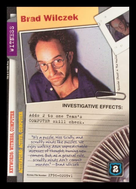 X-Files CCG | Brad Wilczek XF96-0209v1  | The Nerd Merchant