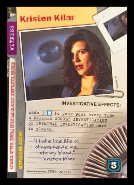 X-Files CCG | Kristen Kilar XF96-0215v1  | The Nerd Merchant