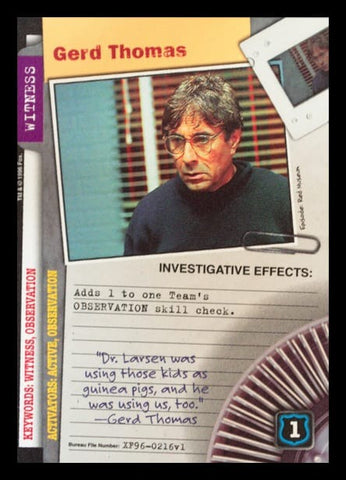 X-Files CCG | Gerd Thomas XF96-0216v1  | The Nerd Merchant
