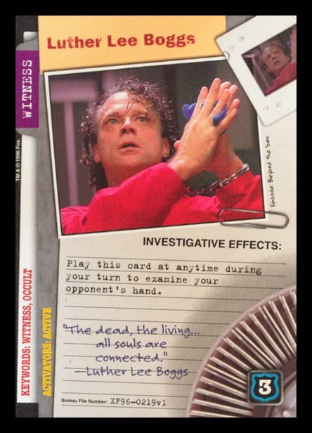 X-Files CCG | Luther Lee Boggs XF96-0219v1  | The Nerd Merchant