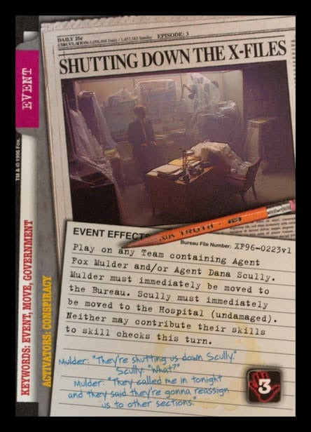 X-Files CCG | Shutting Down the X-Files XF96-0223v1  | The Nerd Merchant