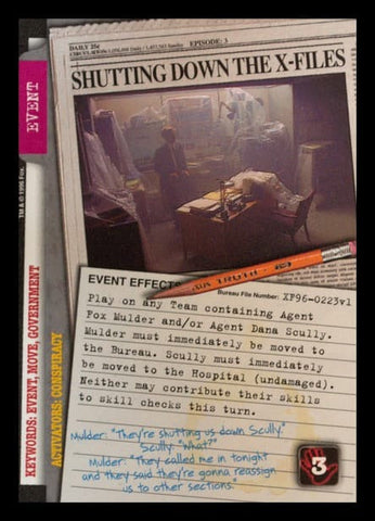 X-Files CCG | Shutting Down the X-Files XF96-0223v1  | The Nerd Merchant