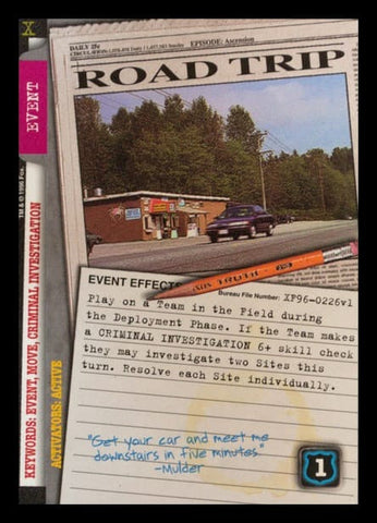 X-Files CCG | Road Trip XF96-0226v1  | The Nerd Merchant
