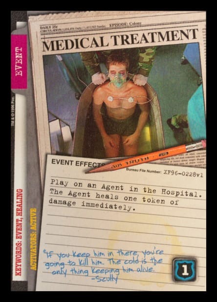 X-Files CCG | Medical Treatment XF96-0228v1  | The Nerd Merchant