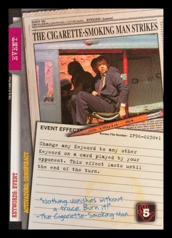 X-Files CCG | The Cigarette-Smoking Man Strikes XF96-0230v1  | The Nerd Merchant