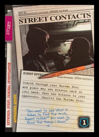 X-Files CCG | Street Contacts XF96-0232v1  | The Nerd Merchant