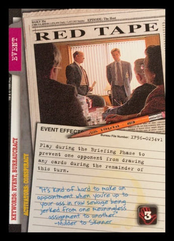 X-Files CCG | Red Tape XF96-0234v1  | The Nerd Merchant