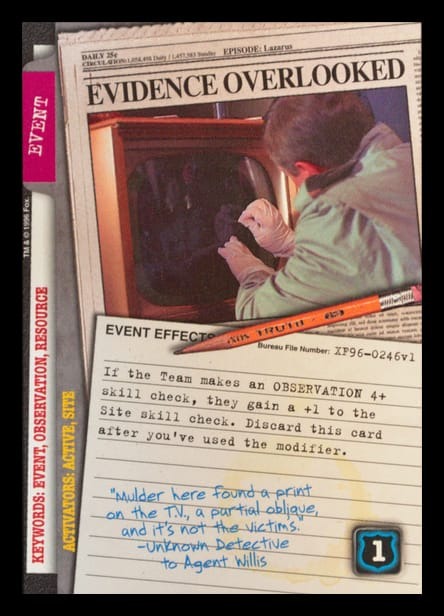 X-Files CCG | Evidence Overlooked XF96-0246v1  | The Nerd Merchant