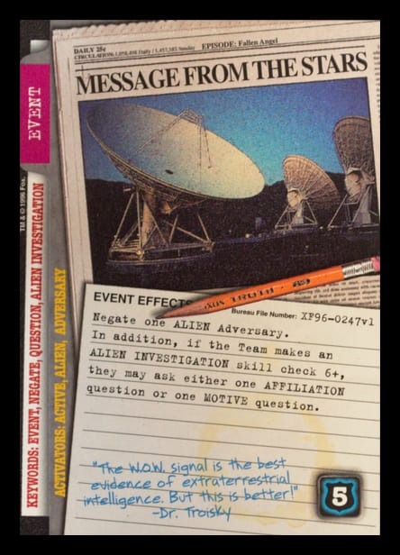 X-Files CCG | Message from the Stars XF96-0247v1  | The Nerd Merchant