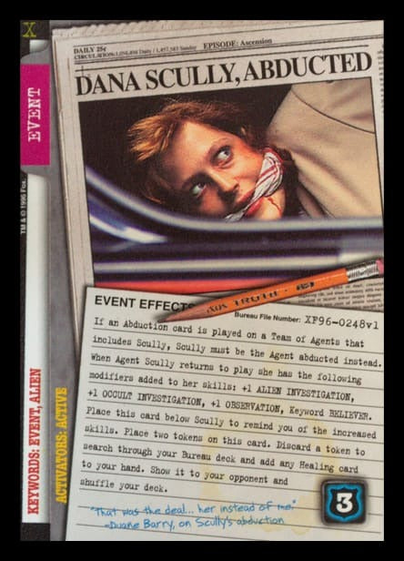 X-Files CCG | Dana Scully, Abducted! XF96-0248v1  | The Nerd Merchant