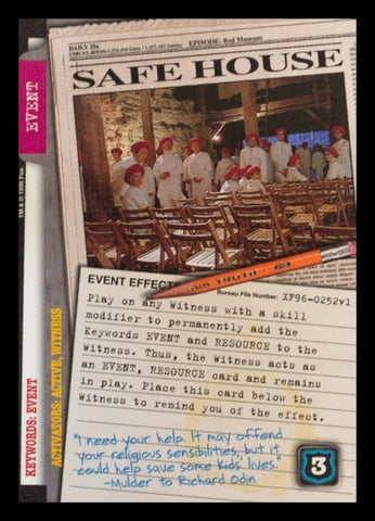 X-Files CCG | Safe House XF96-0252v1  | The Nerd Merchant
