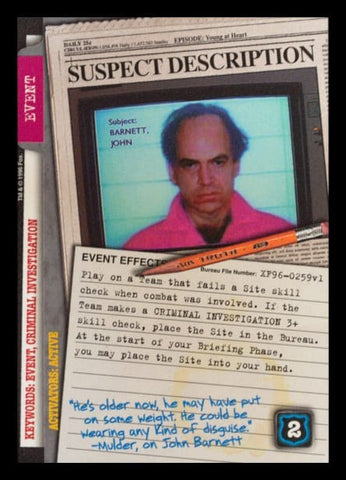 X-Files CCG | Suspect Description XF96-0259v1  | The Nerd Merchant