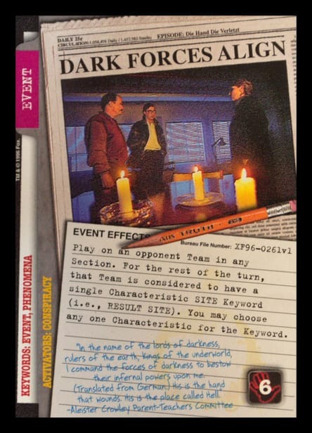 X-Files CCG | Dark Forces Align XF96-0261v1  | The Nerd Merchant