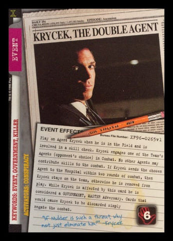 X-Files CCG | Krycek, the Double Agent XF96-0265v1  | The Nerd Merchant