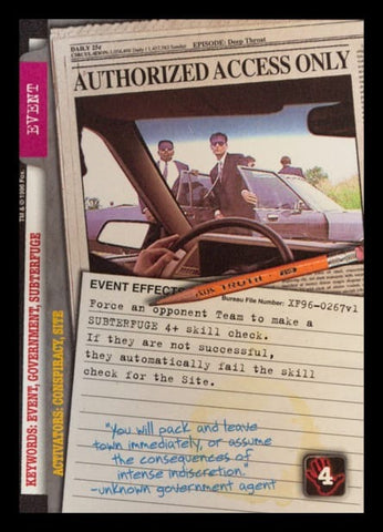 X-Files CCG | Authorized Access Only XF96-0267v1  | The Nerd Merchant