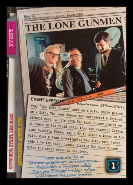 X-Files CCG | The Lone Gunmen XF96-0270v1  | The Nerd Merchant