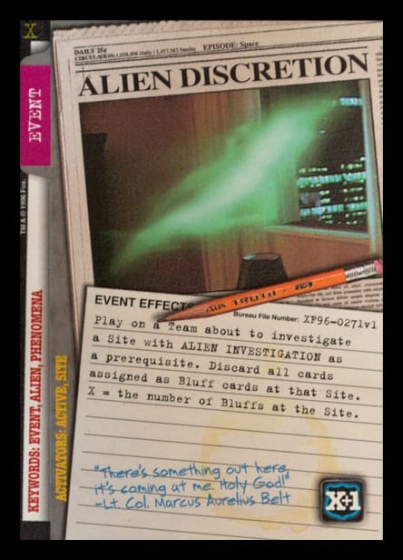 X-Files CCG | Alien Discretion XF96-0271v1  | The Nerd Merchant