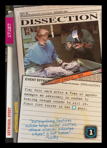 X-Files CCG | Dissection XF96-0277v1  | The Nerd Merchant