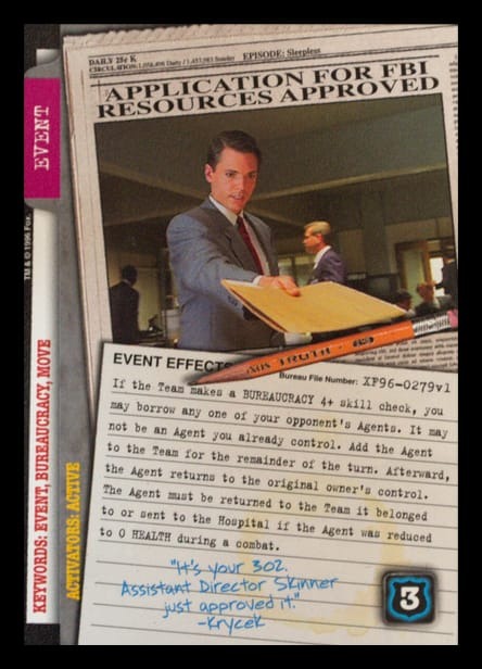 X-Files CCG | Application for F.B.I. Resources Approved XF96-0279v1  | The Nerd Merchant