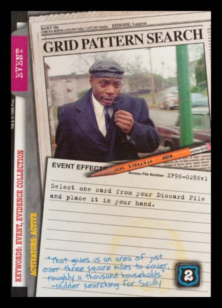 X-Files CCG | Grid Pattern Search XF96-0286v1  | The Nerd Merchant
