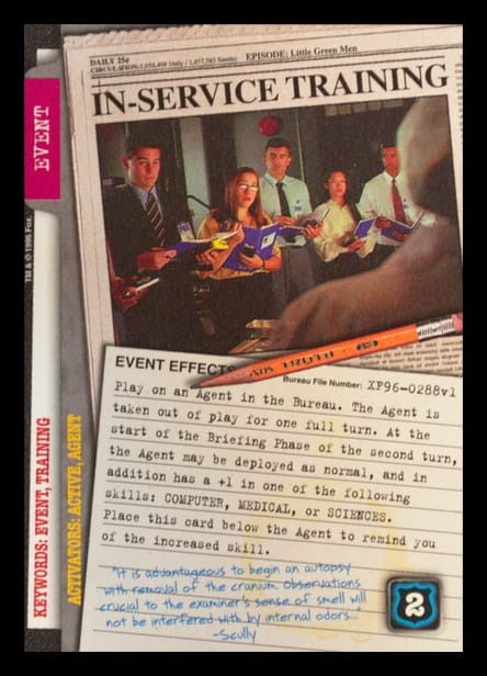 X-Files CCG | In-Service Training XF96-0288v1  | The Nerd Merchant