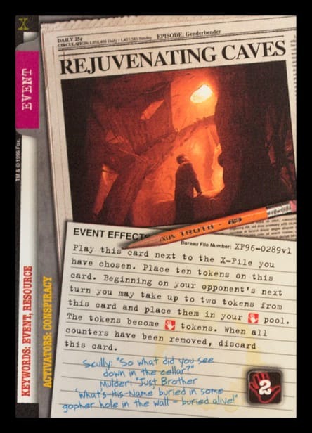 X-Files CCG | Rejuvenating Caves XF96-0289v1  | The Nerd Merchant