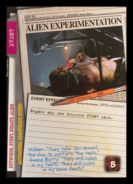 X-Files CCG | Alien Experimentation XF96-0290v1  | The Nerd Merchant
