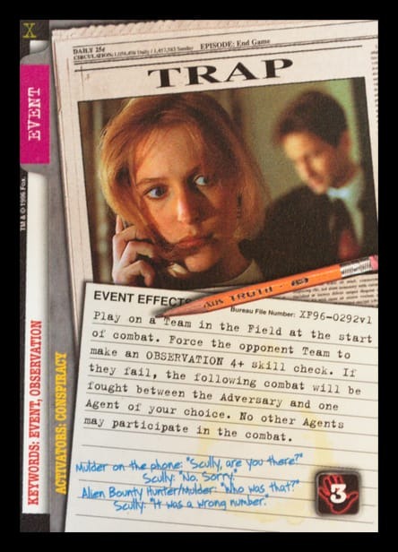 X-Files CCG | Trap XF96-0292v1  | The Nerd Merchant