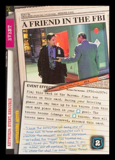 X-Files CCG | A Friend in the FBI XF96-0297v1  | The Nerd Merchant