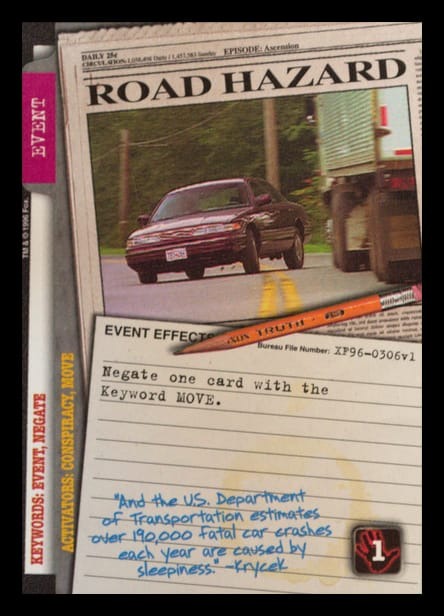 X-Files CCG | Road Hazard XF96-0306v1  | The Nerd Merchant