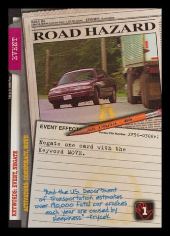 X-Files CCG | Road Hazard XF96-0306v1  | The Nerd Merchant