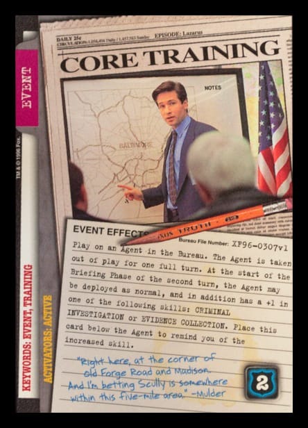X-Files CCG | Core Training XF96-0307v1  | The Nerd Merchant