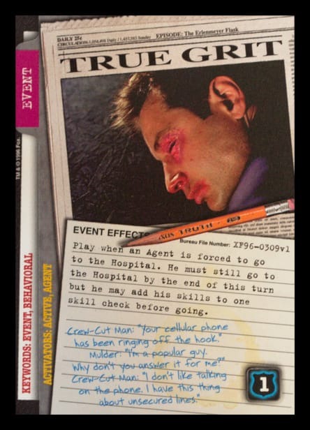X-Files CCG | True Grit XF96-0309v1  | The Nerd Merchant