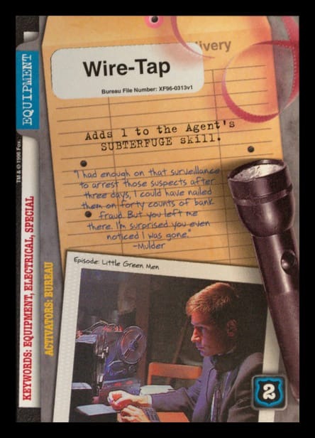 X-Files CCG | Wire-Tap XF96-0313v1  | The Nerd Merchant