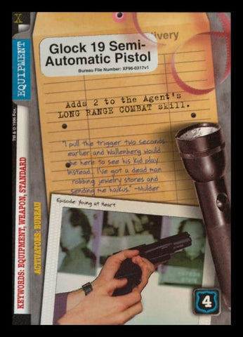 X-Files CCG | Glock 19 Semi-Automatic Pistol XF96-0317v1  | The Nerd Merchant