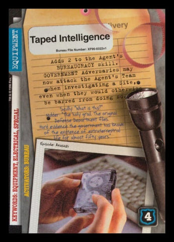 X-Files CCG | Taped Intelligence XF96-0322v1  | The Nerd Merchant