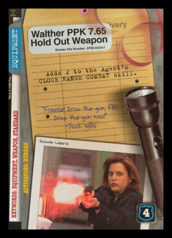 X-Files CCG | Walther PPK 7.65 Hold Out Weapon XF96-0323v1  | The Nerd Merchant