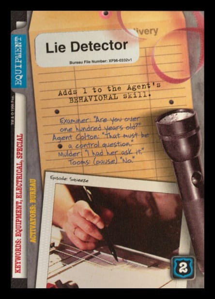 X-Files CCG | Lie Detector XF96-0332v1  | The Nerd Merchant