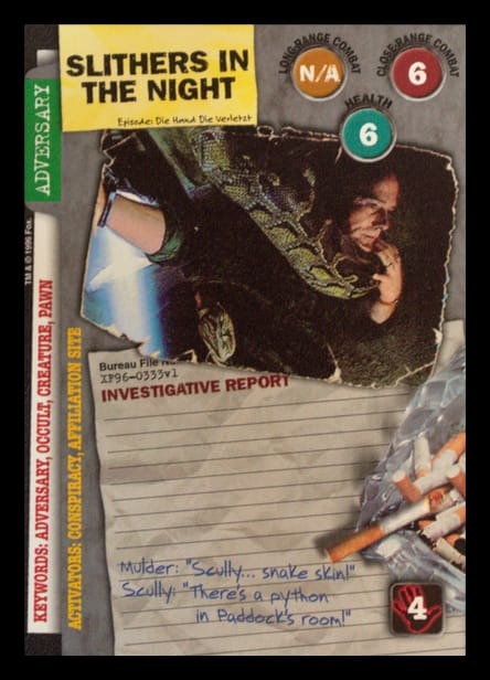 X-Files CCG | Slithers In The Night XF96-0333v1  | The Nerd Merchant