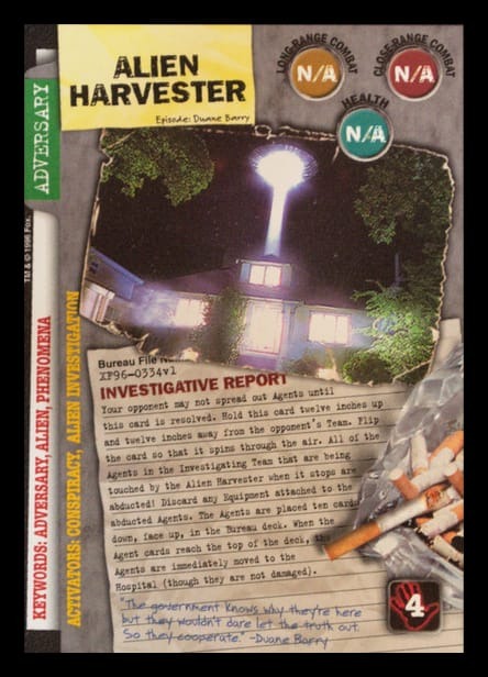 X-Files CCG | Alien Harvester XF96-0334v1  | The Nerd Merchant