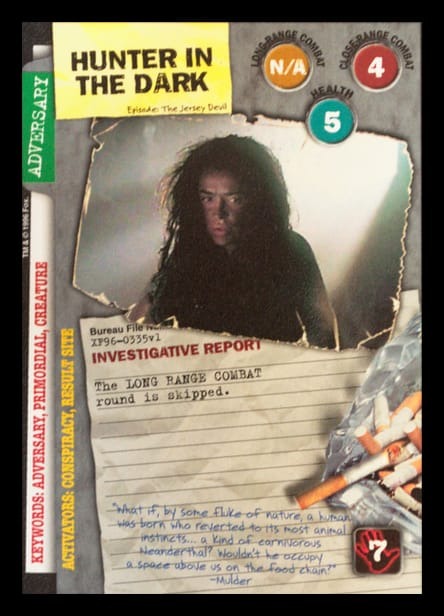 X-Files CCG | Hunter in the Dark XF96-0335v1  | The Nerd Merchant