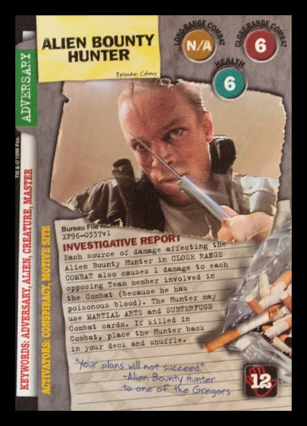 X-Files CCG | Alien Bounty Hunter XF96-0337v1  | The Nerd Merchant