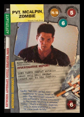 X-Files CCG | Pvt. McAlpin, Zombie XF96-0339v1  | The Nerd Merchant
