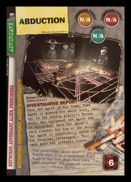 X-Files CCG | Abduction XF96-0342v1  | The Nerd Merchant