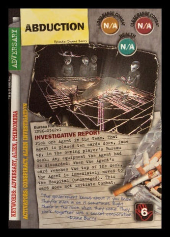 X-Files CCG | Abduction XF96-0342v1  | The Nerd Merchant