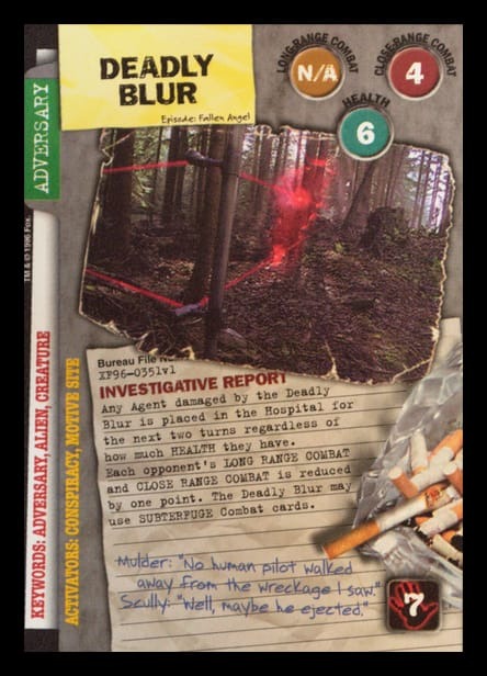 X-Files CCG | Deadly Blur XF96-0351v1  | The Nerd Merchant